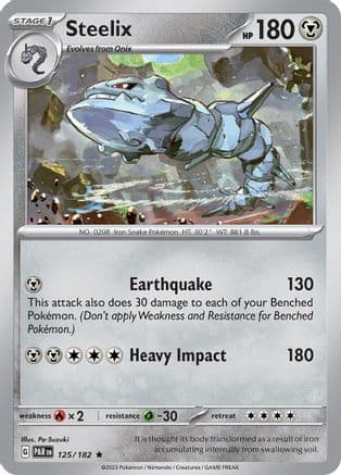 Steelix - 125/182 — SV04: Paradox Rift Pokémon TCG card by Shin Nagasawa