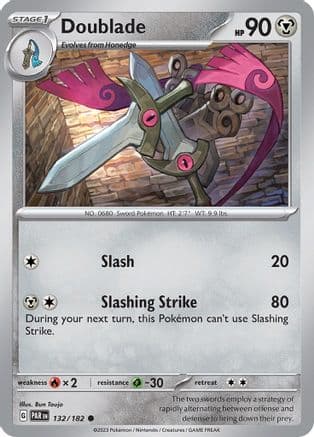 Doublade - 132/182 — SV04: Paradox Rift Pokémon TCG card by Ryo Ueda