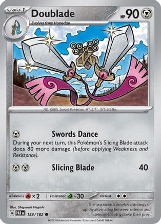 Doublade - 133/182 — SV04: Paradox Rift Pokémon TCG card by Shigenori Negishi