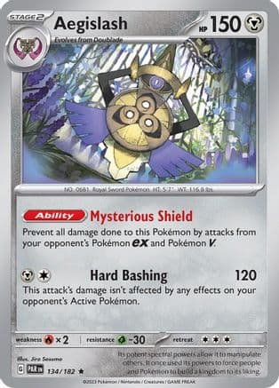 Aegislash - 134/182 — SV04: Paradox Rift Pokémon TCG card by Jiro Sasumo