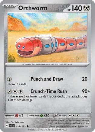 Orthworm — SV04: Paradox Rift Pokémon TCG card by Pani Kobayashi