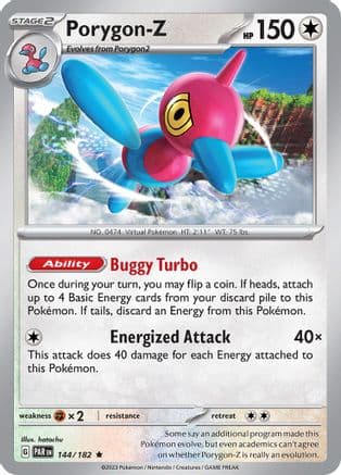 Porygon-Z — SV04: Paradox Rift Pokémon TCG card by hatachu