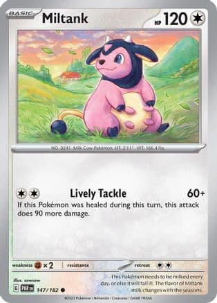 Miltank — SV04: Paradox Rift Pokémon TCG card by sowsow