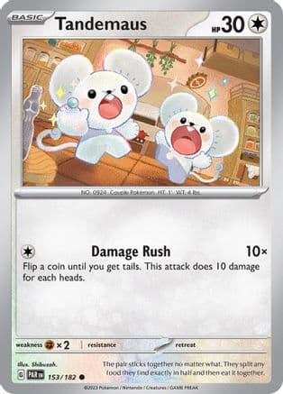 Tandemaus - 153/182 — SV04: Paradox Rift Pokémon TCG card by Shibuzoh.