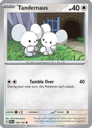Tandemaus - 154/182 — SV04: Paradox Rift Pokémon TCG card by Akira Komayama