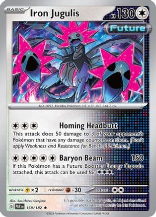 Iron Jugulis - 158/182 — SV04: Paradox Rift Pokémon TCG card by Souichirou Gunjima