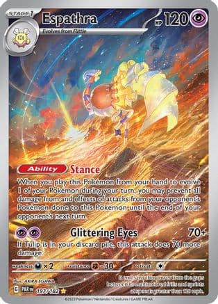 Espathra - 197/182 — SV04: Paradox Rift Pokémon TCG card by AKIRA EGAWA