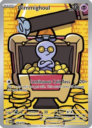 Gimmighoul - 198/182 — SV04: Paradox Rift Pokémon TCG card by Akira Komayama