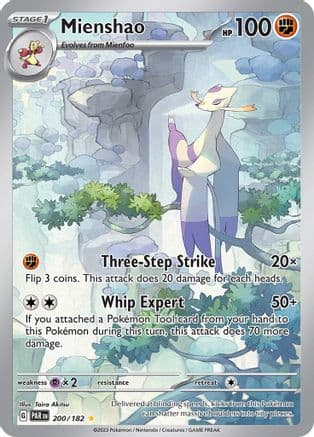 Mienshao - 200/182 — SV04: Paradox Rift Pokémon TCG card by Taira Akitsu