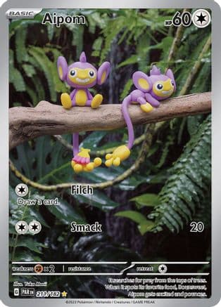 Aipom - 211/182 — SV04: Paradox Rift Pokémon TCG card by Yuka Morii