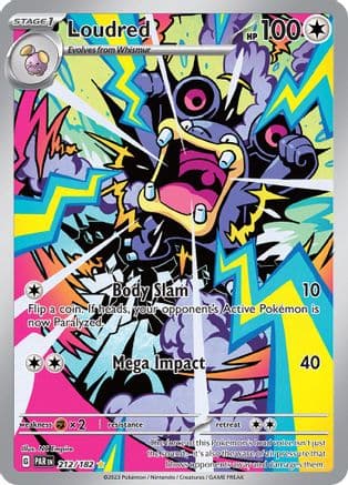 Loudred - 212/182 — SV04: Paradox Rift Pokémon TCG card by NC Empire