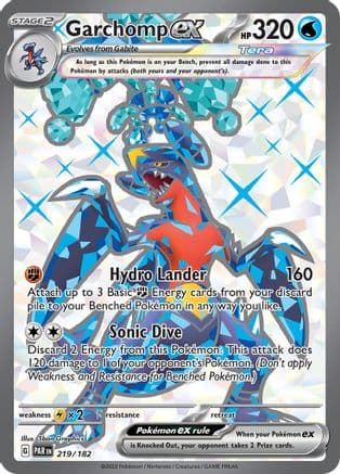 Garchomp ex - 219/182 — SV04: Paradox Rift Pokémon TCG card by 5ban Graphics