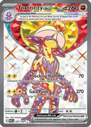 Toxtricity ex - 227/182 — SV04: Paradox Rift Pokémon TCG card by 5ban Graphics