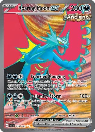 Roaring Moon ex - 229/182 — SV04: Paradox Rift Pokémon TCG card by takuyoa