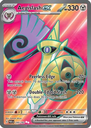 Aegislash ex - 230/182 — SV04: Paradox Rift Pokémon TCG card by Satoshi Shirai