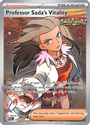 Professor Sada's Vitality - 239/182 — SV04: Paradox Rift Pokémon TCG card by Megumi Mizutani