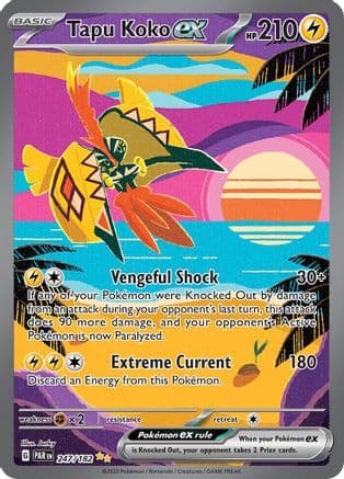 Tapu Koko ex - 247/182 — SV04: Paradox Rift Pokémon TCG card by Jerky