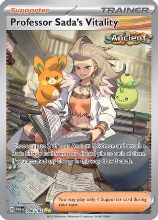 Professor Sada's Vitality - 256/182 — SV04: Paradox Rift Pokémon TCG card by Ryota Murayama