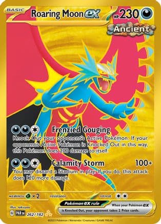 Roaring Moon ex - 262/182 — SV04: Paradox Rift Pokémon TCG card by takuyoa
