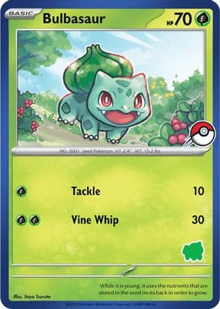Bulbasaur (Blue Border) — Pokémon TCG card