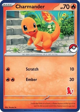 Charmander (Blue Border) — Pokémon TCG card