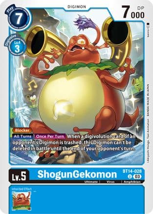 ShogunGekomon — Blast Ace Digimon Card Game card by Akiyoshi Honga, Toei Animation