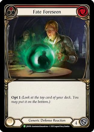Fate Foreseen (Red) - JDG016 — Flesh and Blood: Promo Cards