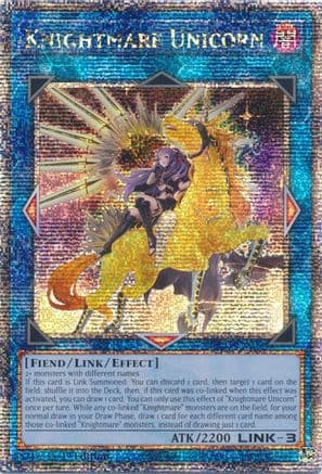 Knightmare Unicorn (Alternate Art) (Quarter Century Secret Rare) — 25th Anniversary Rarity Collection