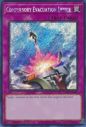 Compulsory Evacuation Device (Platinum Secret Rare) — 25th Anniversary Rarity Collection