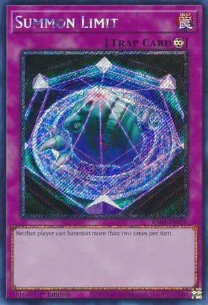 Summon Limit (Platinum Secret Rare) — 25th Anniversary Rarity Collection