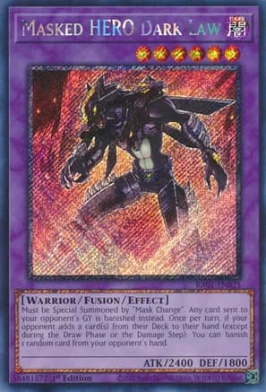 Masked HERO Dark Law (Platinum Secret Rare) — 25th Anniversary Rarity Collection