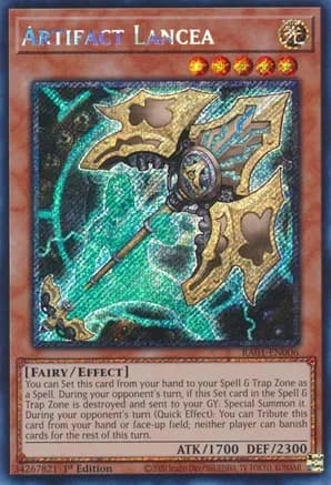 Artifact Lancea (Platinum Secret Rare) — 25th Anniversary Rarity Collection