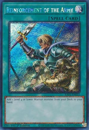 Reinforcement of the Army (Platinum Secret Rare) — 25th Anniversary Rarity Collection