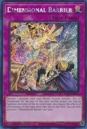 Dimensional Barrier (Platinum Secret Rare) — 25th Anniversary Rarity Collection