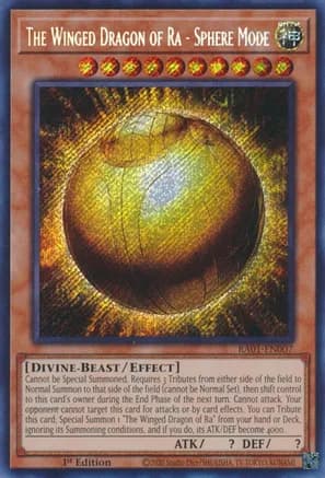 The Winged Dragon of Ra - Sphere Mode (Secret Rare) — 25th Anniversary Rarity Collection