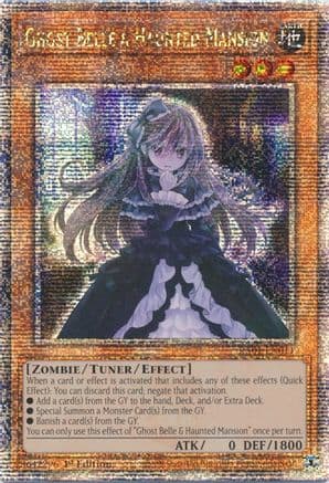 Ghost Belle & Haunted Mansion (Quarter Century Secret Rare) — Yu-Gi-Oh! card