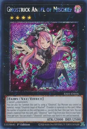 Ghostrick Angel of Mischief (Platinum Secret Rare) — 25th Anniversary Rarity Collection