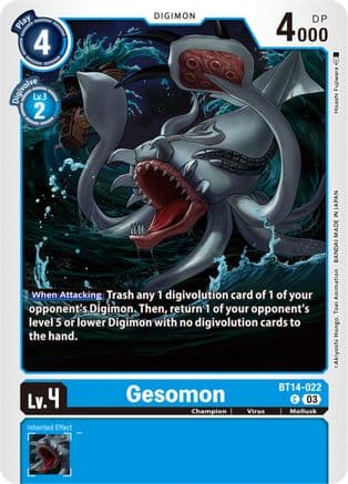 Gesomon — Blast Ace Digimon Card Game card by Hitashi Fujiwara