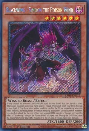 Blackwing - Simoon the Poison Wind (Platinum Secret Rare) — 25th Anniversary Rarity Collection