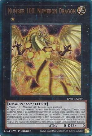 Number 100: Numeron Dragon (PUR) — 25th Anniversary Rarity Collection
