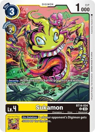 Sukamon — Blast Ace Digimon Card Game card by Kazumasa Yasukuni