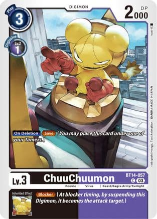 ChuuChuumon — Blast Ace Digimon Card Game card by Akiyoshi Hongō, Toei Animation