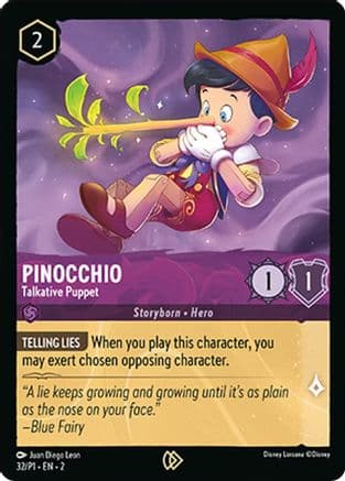 Pinocchio - Talkative Puppet — Disney Lorcana Promo Cards