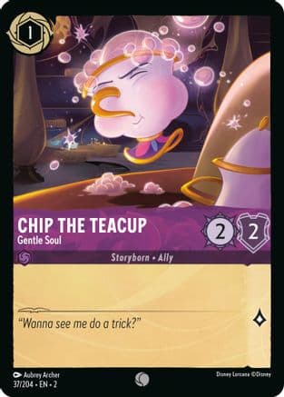 Chip the Teacup - Gentle Soul — Rise of the Floodborn Disney Lorcana card by Aubrey Archer