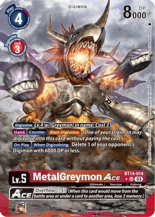 MetalGreymon ACE (Alternate Art) — Blast Ace