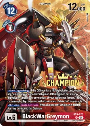 BlackWarGreymon (Digimon 3-On-3 Champion) — Digimon Card Game card