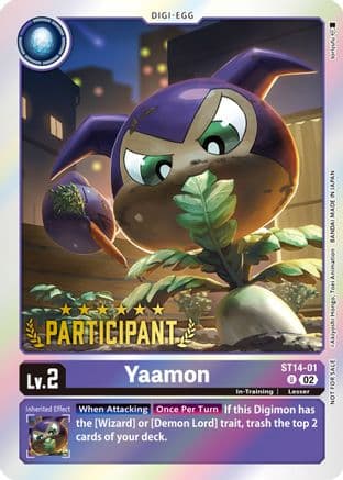 Yaamon (Digimon 3-On-3 Participation) — Digimon Card Game card