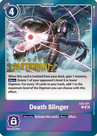 Death Slinger (Digimon 3-On-3 Participation) — Digital Hazard