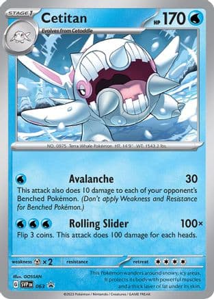 Cetitan - 063 — SV: Scarlet & Violet Promo Cards Pokémon TCG card by GOSSAN