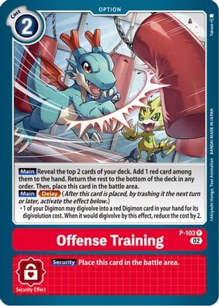 Offense Training - P-103 (Blast Ace Box Topper) — Digimon Promotion Cards